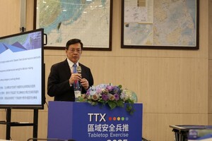 TTX主持人劉復國教授  。（照片來源：國關中心）(另開新視窗/jpg檔)圖片