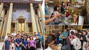 參訪大皇宮及玉佛寺，了解泰國王朝與宗教之美。(照片來源：行政管理碩士學程)(另開新視窗/jpg檔)圖片