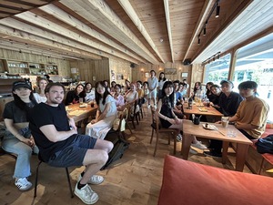 IMES held a welcome event on September 1st at the Ruins Coffee Roasters in Dah Hsian Library. (Photo by IMES)(Open new window/jpg file)Image