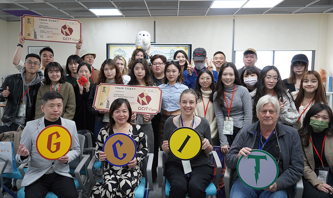 Director of GCIT, Trisha Lin (front row, second from the left), Assistant Prof.Christine Cook(front row,  from the right), Associate Prof. Phil Smith (front row, seco