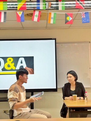 會後同學積極向汪經理提問交流。（照片來源：國際事務學院）(另開新視窗/jpg檔)圖片