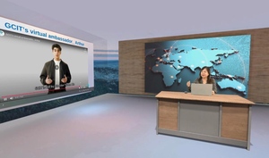 The event adopted a hybrid format with online live streaming, featuring real-time studio effects and AI-generated avatars to create a new interactive experience. (Photo by GCIT)(Open new window/jpg file)Image