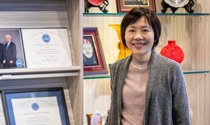 第四屆仲尼獎獲獎人之一,企管系教授別蓮蒂(攝影:校訊記者林亭)
