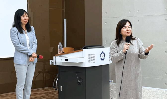 GCIT Director Professor Trisha Lin welcomed Professor May O. Lwin's return to the NCCU campus after five years since her last visit in 2019. She shared rich insights into our changing health communication landscape, i.e., the COVID-19 “Infodemic”(Photo by GCIT)