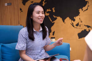 黃皓芸分享求學經驗與創業歷程。（攝影：秘書處）(另開新視窗/jpg檔)圖片