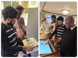 The Nigerian scholars examine Sun Yun-suan’s work in their country during the 1960s.(Photo by IMAS)(Open new window/jpg file)Image