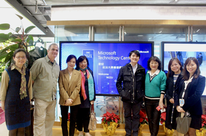 IMICS Faculty Members and staff with Microsoft Taiwan's Representatives.（Photo Source：IMICS）(Open new window/png file)