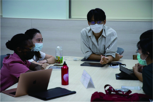Students were invited to explore frameworks and definitions of entrepreneurship and innovation.（Photo by International College of Innovation）(Open new window/jpg file)