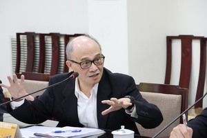 亓樂義指出2035年為中共對臺動武的高風險期，屆時解放軍犯臺能量將達到高峰。（照片來源：國關中心）(另開新視窗/jpg檔)圖片