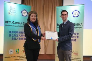 IMBA歐羅南表示加入BGS對未來申請美國工作或再進修都有加分效果。（照片來源：商學院）(另開新視窗/jpg檔)圖片