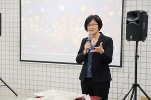 Dean Wen-Ling, Tu of the International College of Innovation delivering the opening remarks. (Photo credit: International College of Innovation)(Open new window/jpg file)Image