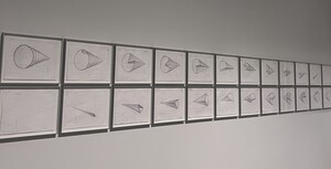 Anthony McCall’s sketch drafts.(Photo by Department of English)(Open new window/jpg file)Image