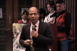 內政部國土署城鄉發展分署分署長林秉勳致詞。（照片來源：土地政策與環境規劃碩士原住民專班）(另開新視窗/jpg檔)圖片