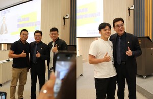 同學們熱情與講者合影留念。（照片來源：行政管理碩士學程）(另開新視窗/jpg檔)圖片