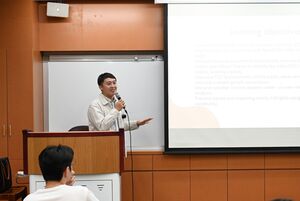 The course was taught by Assistant Professor Calvin J. Chiou from the Department of Public Finance, with the topic Financial Management. (Photo credit: EMI Resource Center)(Open new window/jpg file)Image