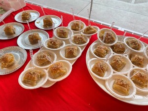 Famous Turkish traditional dessert “Baklava” served at the venue .(Photo by Department of Turkish Language and Culture)(Open new window/jpg file)Image