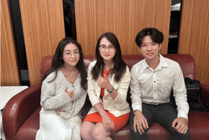 GCIT student interns who supported research, drafting, and editing pose with AMT Chairperson Elle Huang (center) after the luncheon. (Photo by GCIT)(Open new window/png file)Image