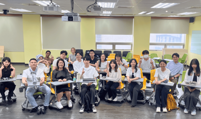 Group photo taken on the final day of the “AI and Communication” summer course. (Photo by GCIT)
