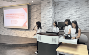 On the last day, students presented their original projects developed over the three-week course, with guidance and feedback from Dr. Liu. (Photo by GCIT)(Open new window/png file)Image